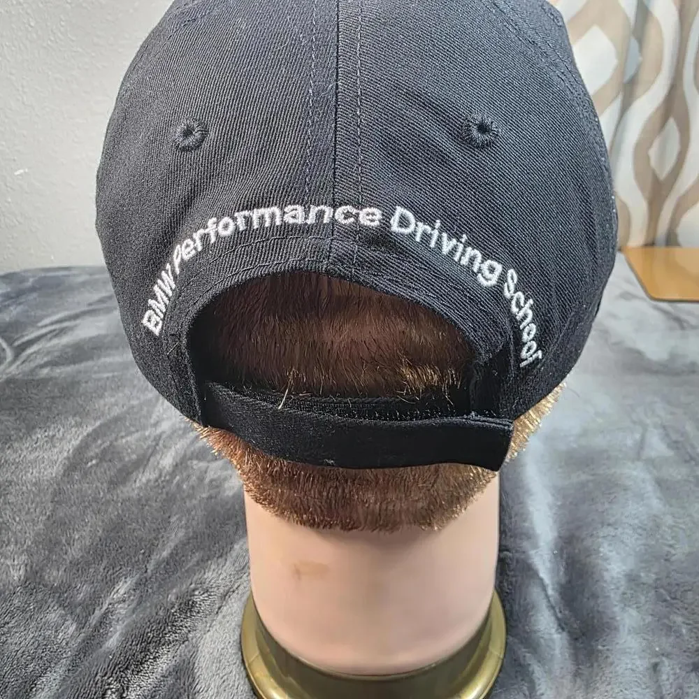 BMW Performance Driving School Hat Cap Strap Back Black Tree Moon Logo